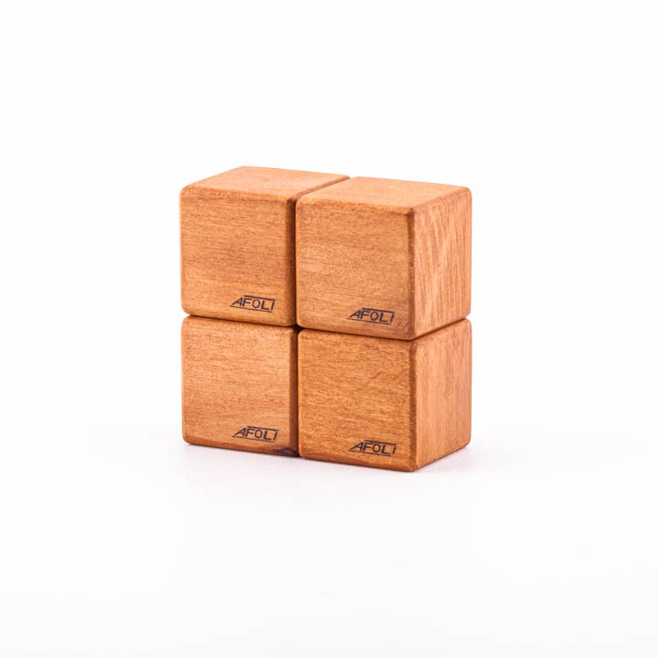 Кубики 4шт. Cube AFOLI Natur